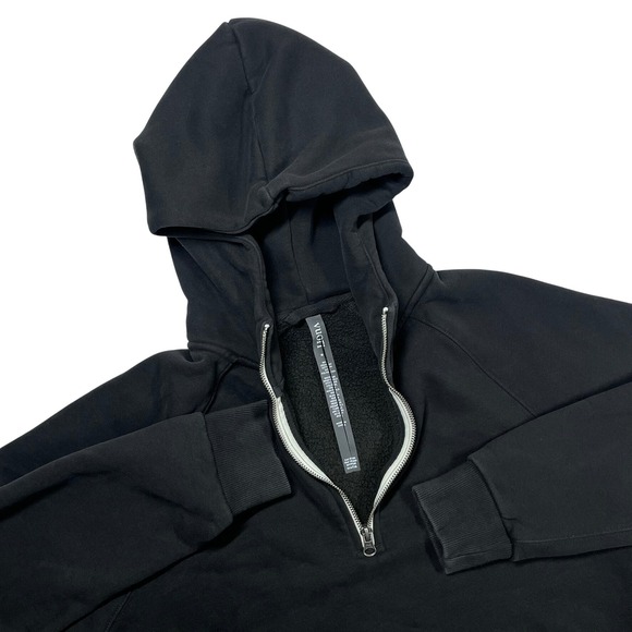 Vuori Tops - Vuori Restore Half Zip Hoodie Black Organic Cotton Fleece VW288 Womens Medium